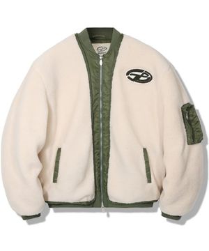 플리스 MA-1 패딩 자켓 - 카키