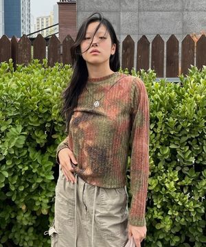 넥클리스 타이다이 니트_브라운