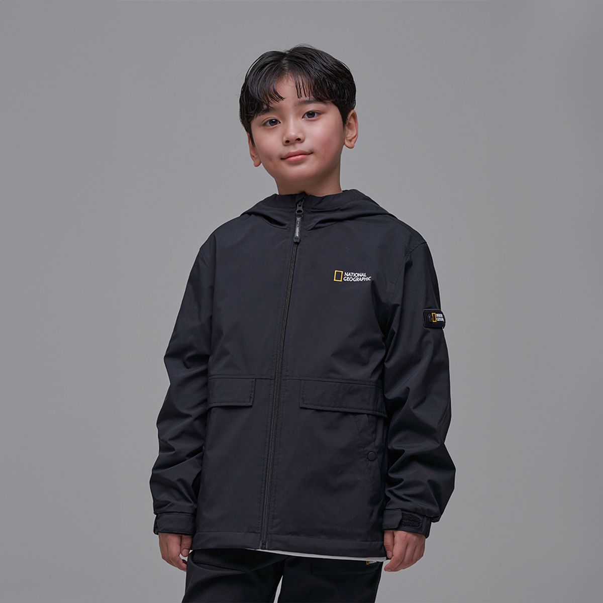 내셔널지오그래픽 키즈(NATIONAL GEOGRAPHIC KIDS) K241UJP930 베이직 바람막이 CARBONBLACK