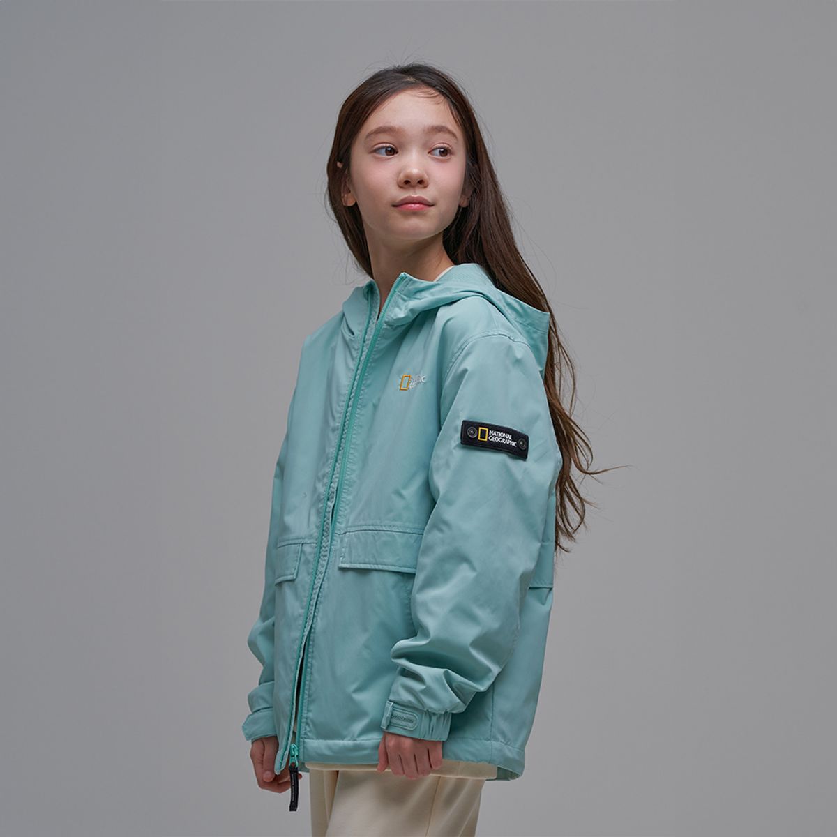 내셔널지오그래픽 키즈(NATIONAL GEOGRAPHIC KIDS) K241UJP930 베이직 바람막이 MINT