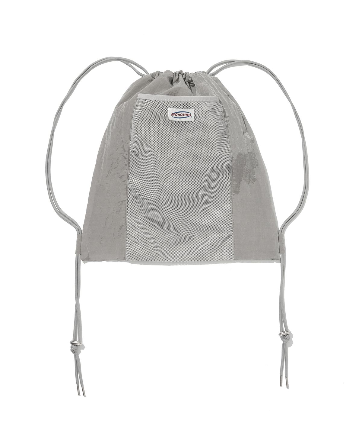 맥앤칩스(MCNCHIPS) Metal velcro gym sack (light grey)