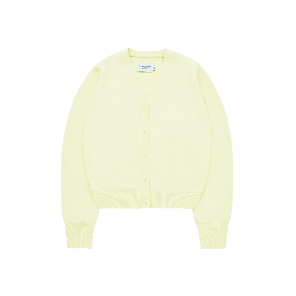 아크메드라비(ACME DE LA VIE) SYMBOL RIVET WOMENS CARDIGAN LIGHT YELLOW