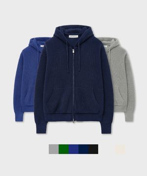 핑거홀 집업 후디 니트 : 5컬러