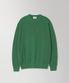 COTTON RIB KNIT CREWNECK - JADE GREEN