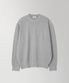 COTTON RIB KNIT CREWNECK - GREY MELANGE