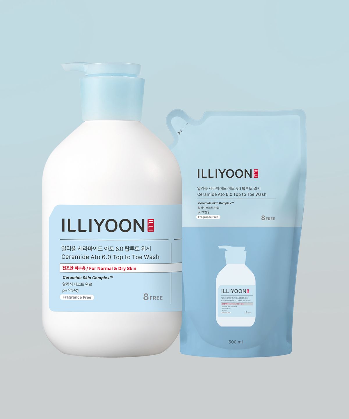 일리윤(ILLIYOON) 세라마이드 아토 6.0 탑투토워시 1000ml+리필 500ml