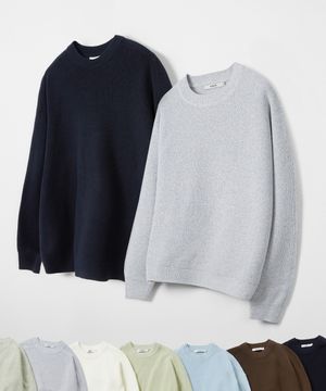 퓨어코튼 워셔블 크루넥 니트_7 COLOR