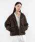 (우먼) 유틸리티 2-WAY 크롭 자켓_브라운