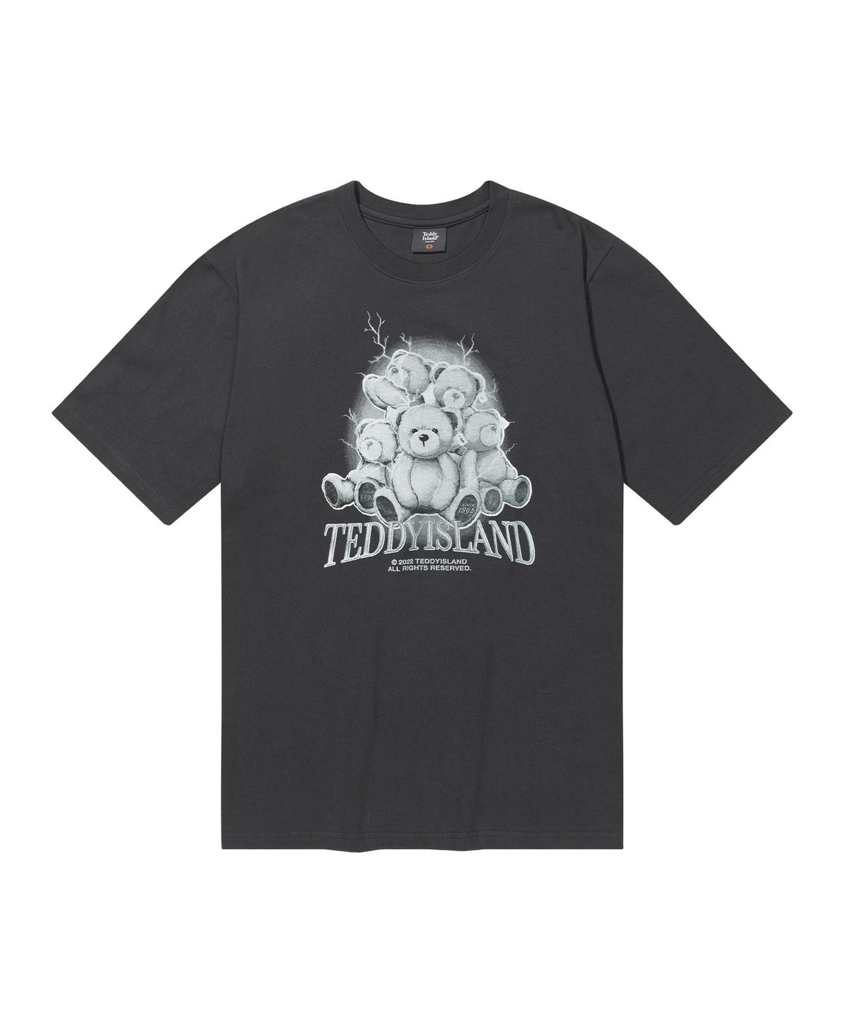 테디아일랜드(TEDDYISLAND) 번개 테디 반팔 차콜