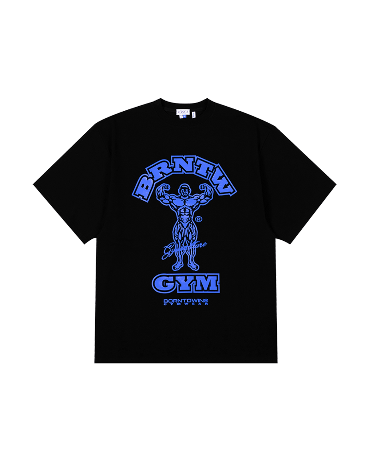 본투윈(BORN TO WIN) RAISEBORN OVER FIT T-SHIRTS [BLACK BLUE]