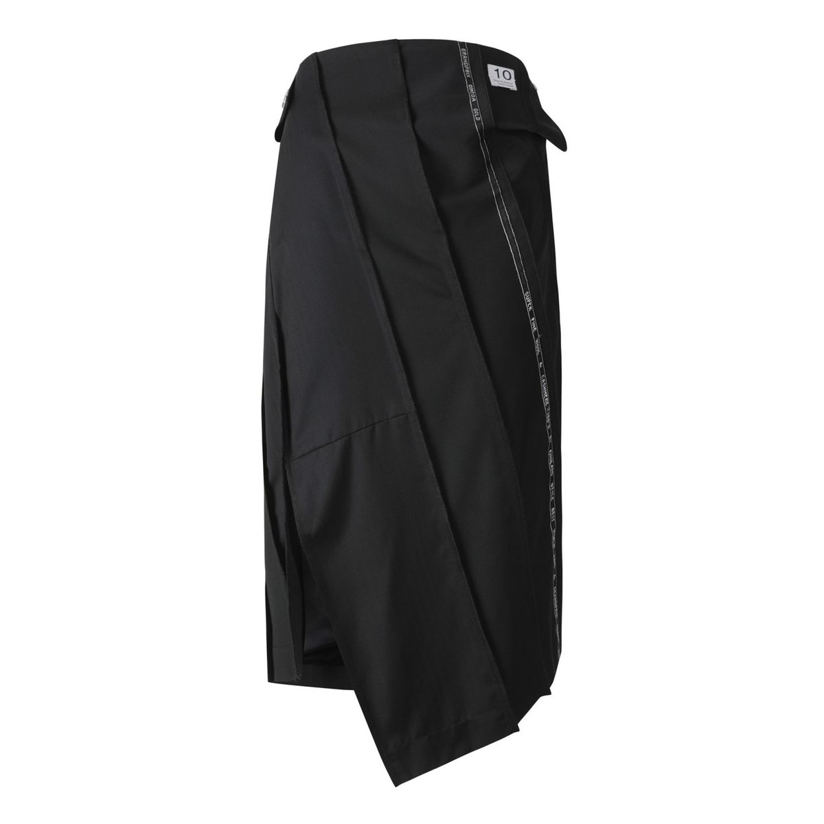 래코드(RECODE) Patchwork Asymmetry Skirt_RQKAM23403BKX