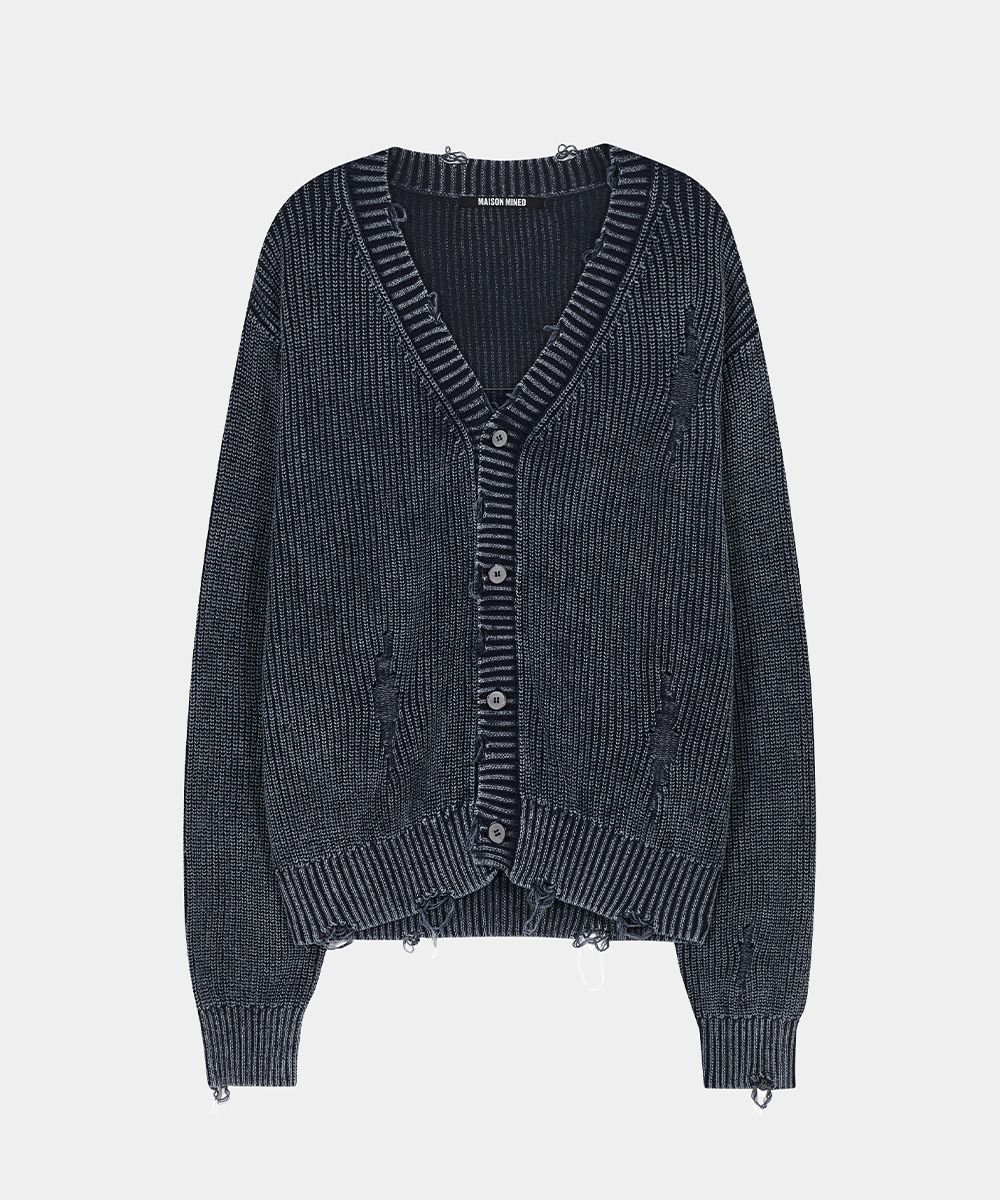 【MAISON MINED】24FW★ STANDARD COLLAR KNIT CARDIGAN MUSINSA | MAISON MINED STANDARD COLLAR KNIT CARDIGAN CHARCOAL