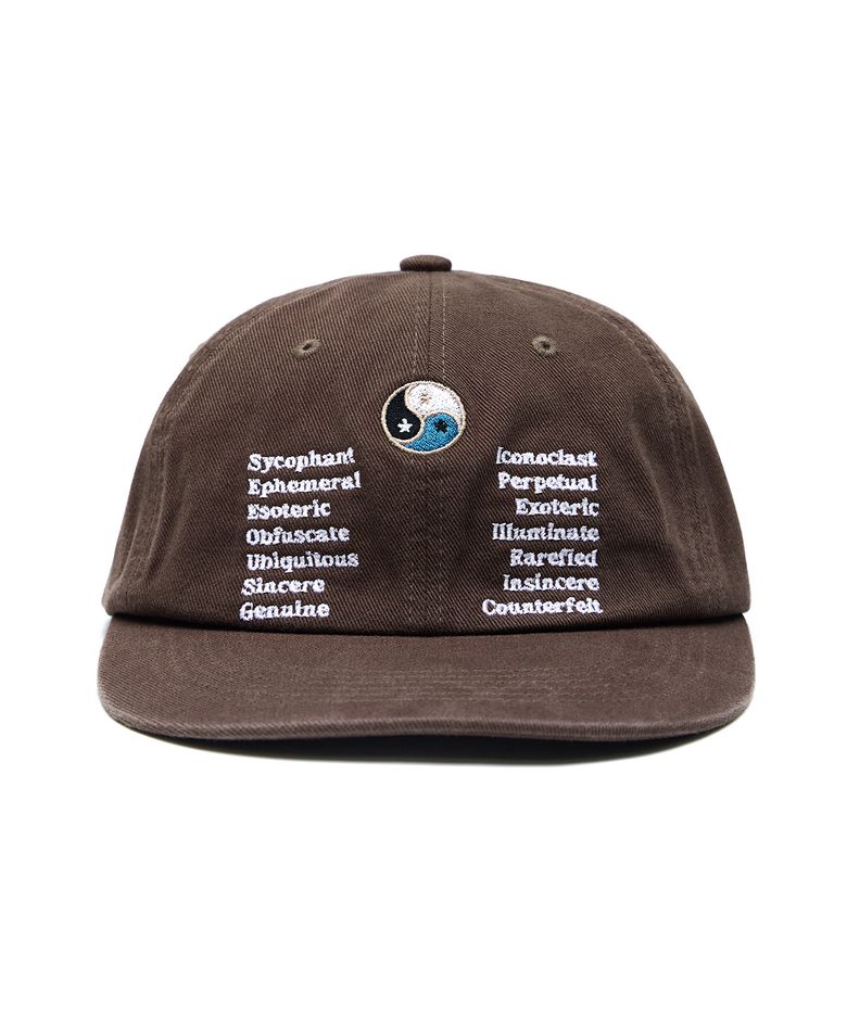 Yin Yang Washed Cap Brown