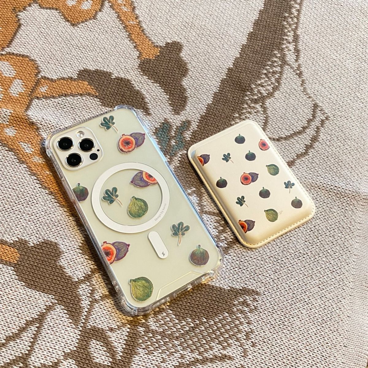 베비카소(BABICASSO) [Magsafe]Fig  Case & Leather CardPocket Set