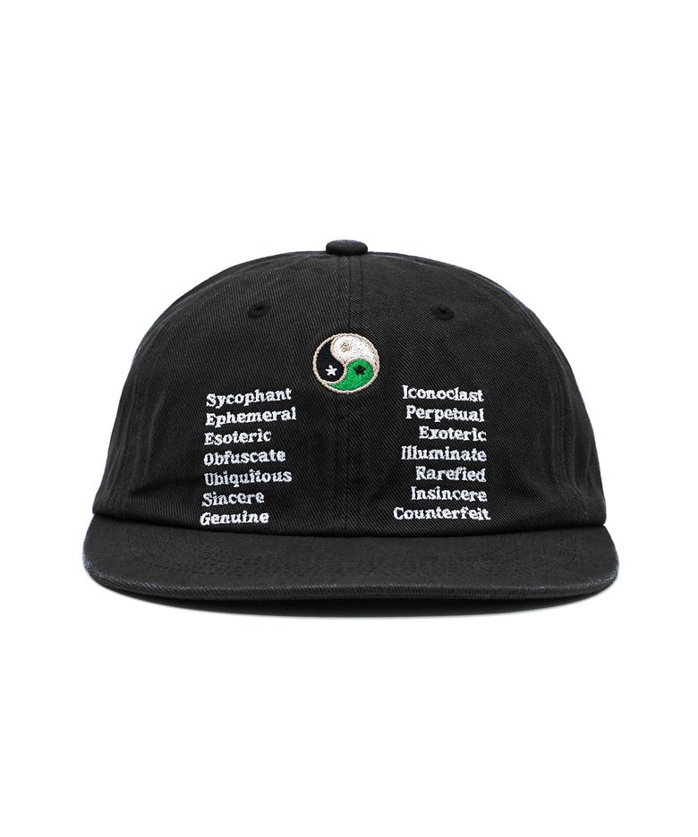Yin Yang Washed Cap Black