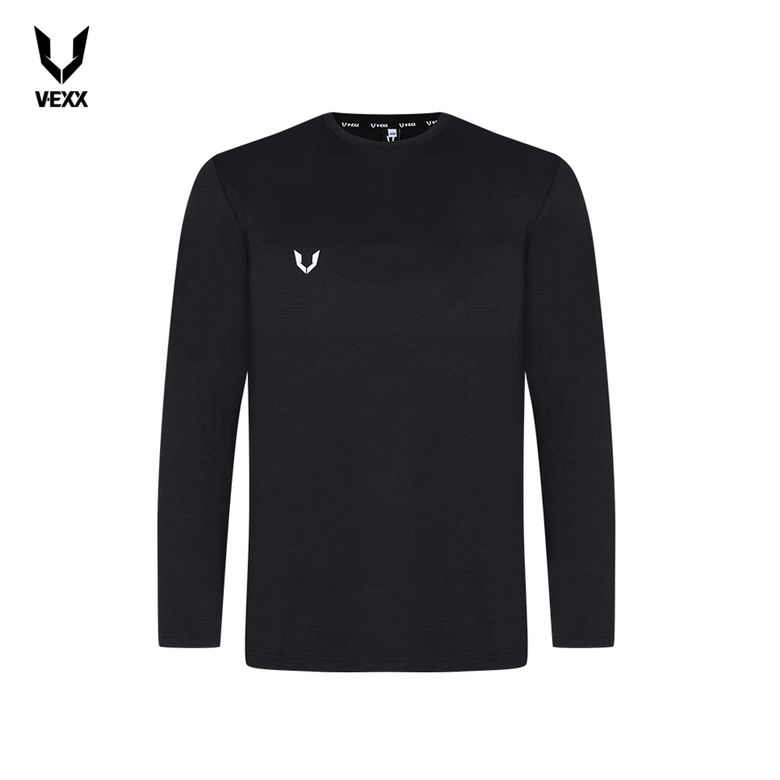 라운드 링클 긴팔 티셔츠 블랙 V1XQ62B1