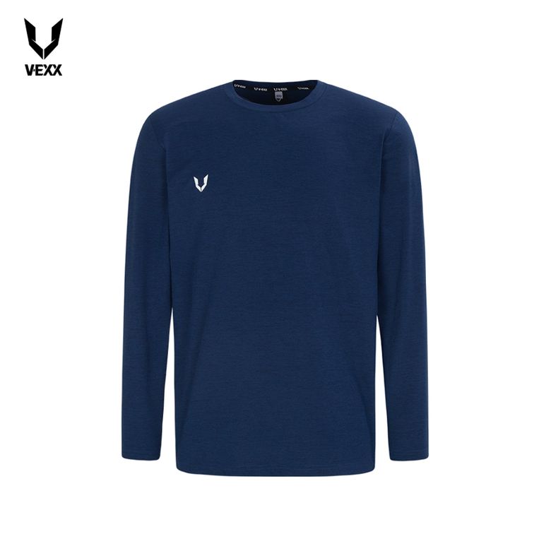 라운드 링클 긴팔 티셔츠 네이비 V1XQ62B2