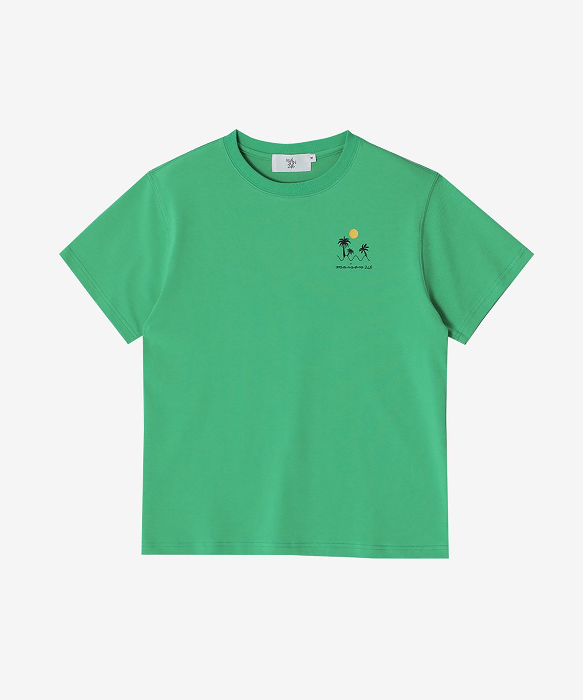 메종246(MAISON246) PALM UNISEX T-SHIRT GREEN