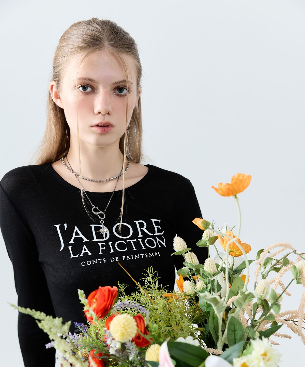 라티젠(LARTIGENT) L8 JADORE SLIM T-SHIRT(BLACK)