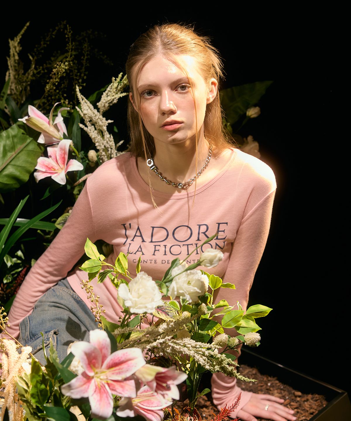 라티젠(LARTIGENT) L8 JADORE SLIM T-SHIRT(PINK)
