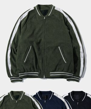 오버핏 테이핑 테리 라인 트랙 집업 자켓 점퍼