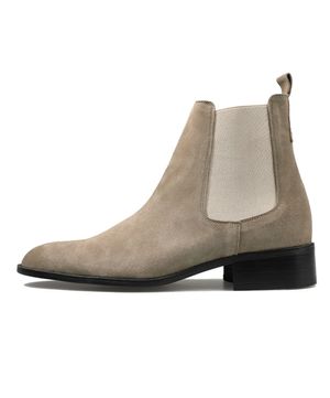 슬림라인 블랙솔 스웨이드 첼시부츠 3332-QS [ASH BEIGE]