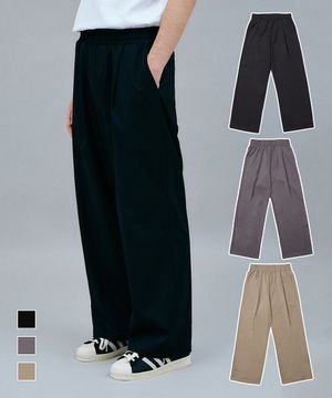 원턱 베이직 와이드 슬랙스 (3color)