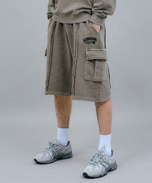 로맨틱90 피그먼트 버뮤다 카고팬츠 카키