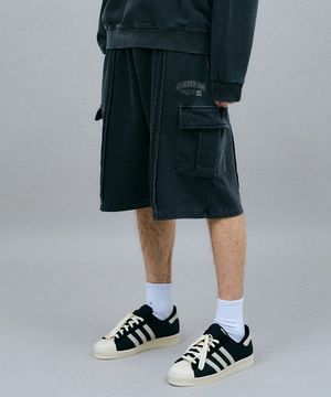 로맨틱90 피그먼트 버뮤다 카고팬츠 차콜