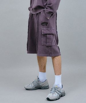 로맨틱90 피그먼트 버뮤다 카고팬츠 애쉬 퍼플