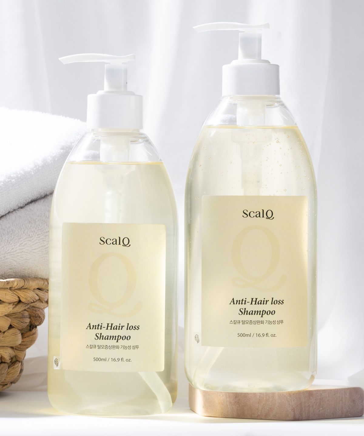 스칼큐(SCALQ) [2PACK] 비듬/가려움/탈모 완화 기능성 쿨 샴푸 500ml 2개