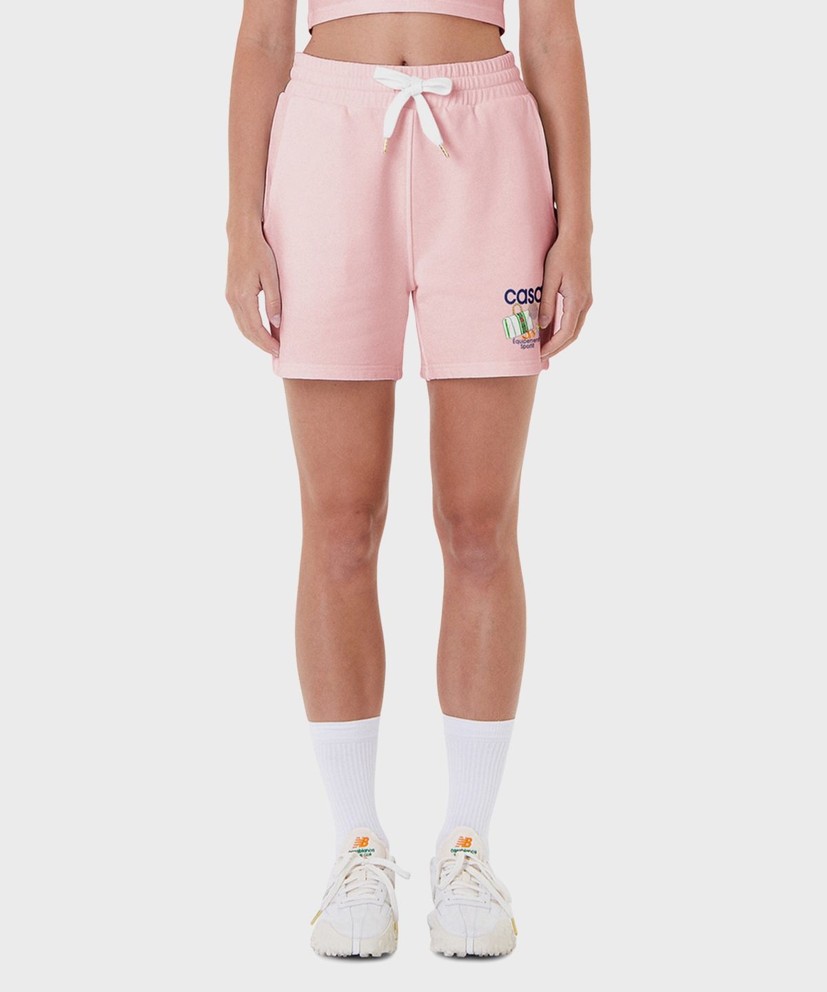 카사블랑카(CASABLANCA) (W) 스포티프 프린티드 스웨트 쇼츠 핑크 EQUIPEMENT SPORTIF PRINTED SWEATSHORT EQUIPEMENT SPORTIF