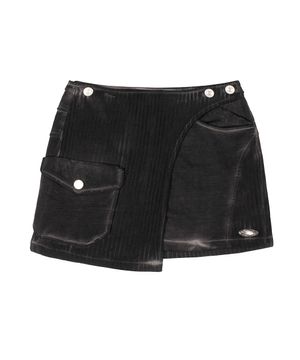 LUNAR KNIT BIKER SKIRT [BLACK]