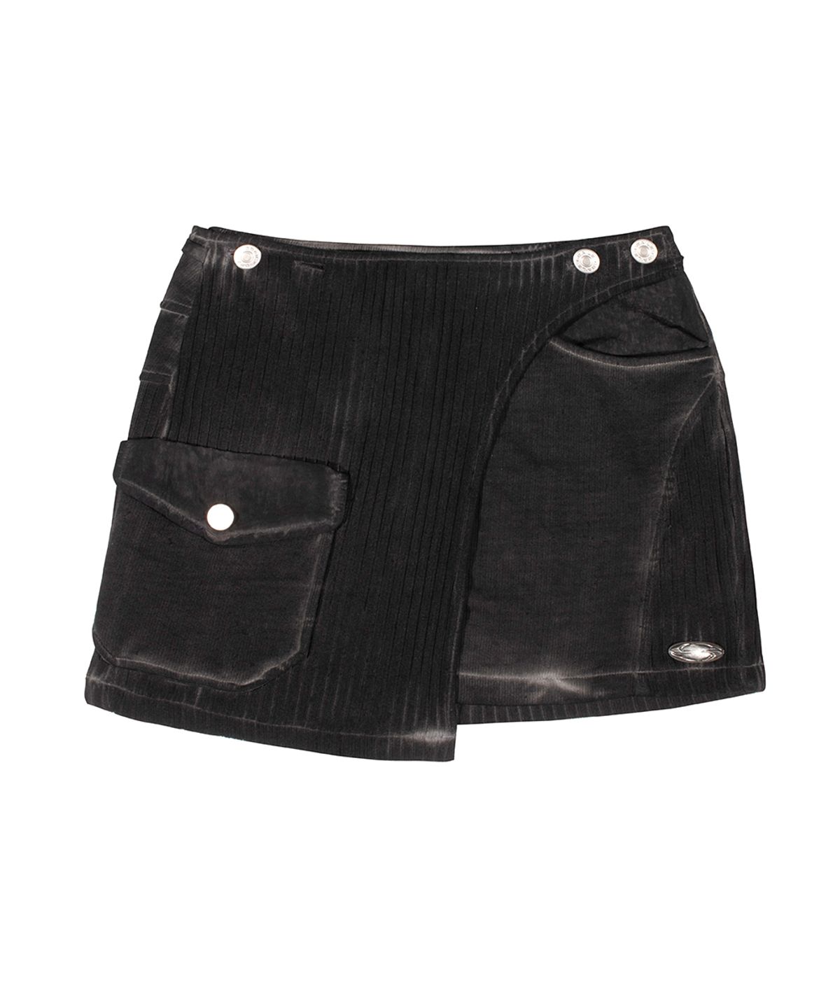 그레일즈(GRAILZ) LUNAR KNIT BIKER SKIRT [BLACK]