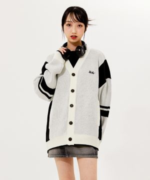 남성 스포티 배색 오버사이즈 카디건[IVORY](UA1GD01_22)