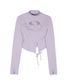 RIBBON MOCKNECK TOP [PURPLE]