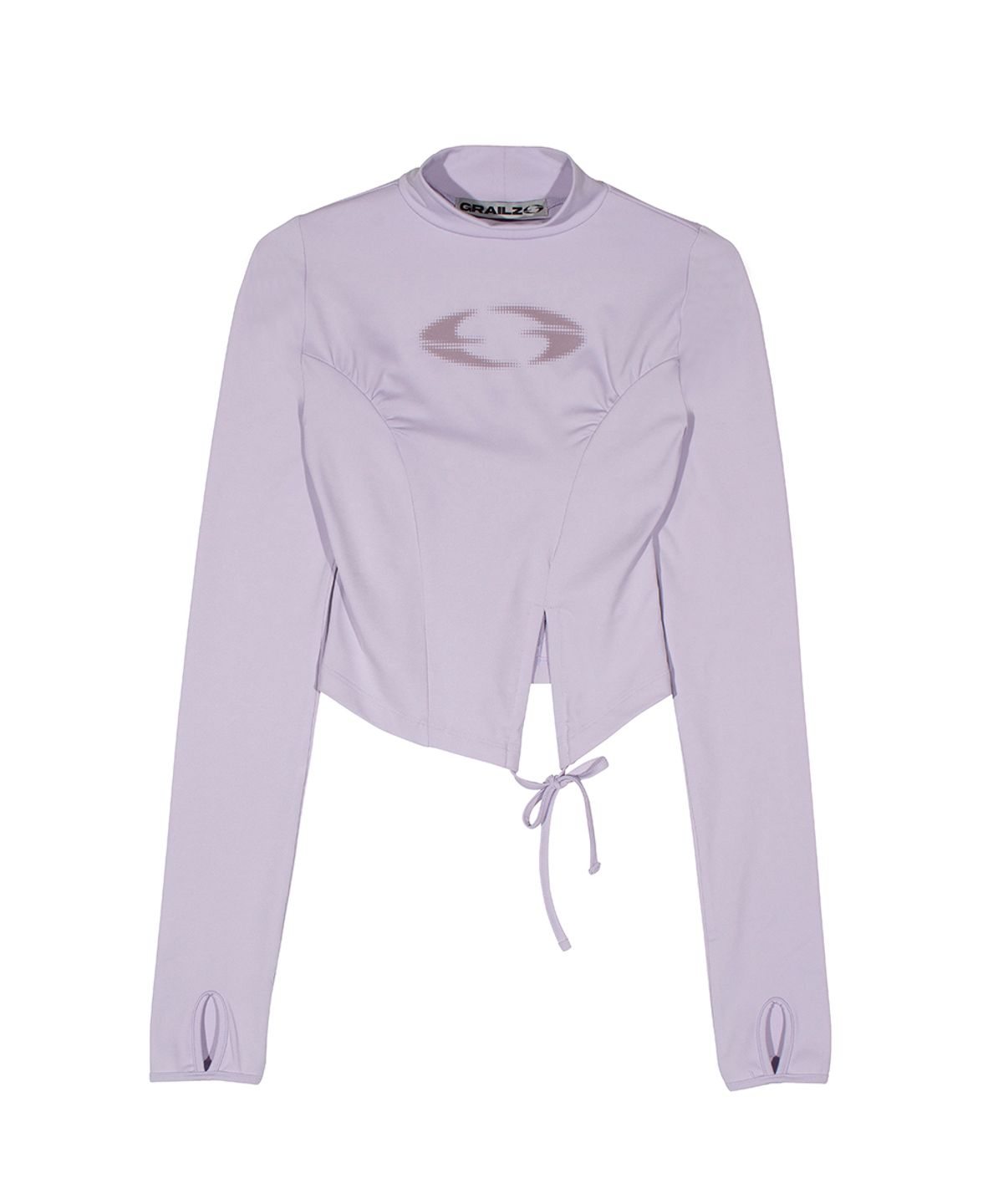 그레일즈(GRAILZ) RIBBON MOCKNECK TOP [PURPLE]