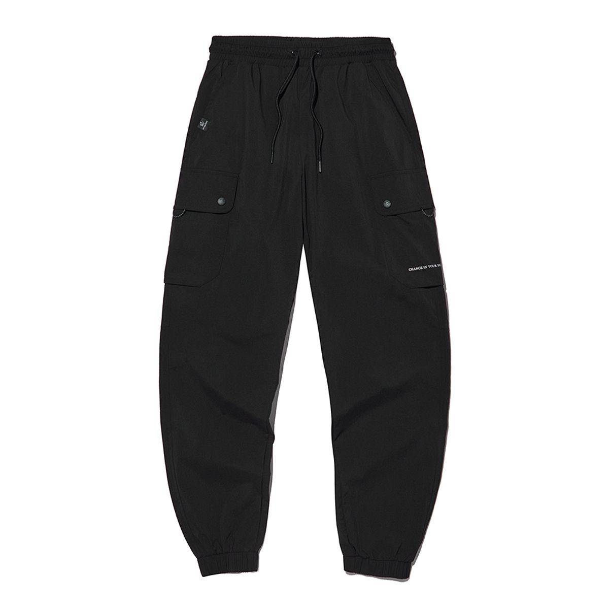 인터크루(INTERCREW) [24SS] 우먼스 스트링장식 건빵 조거팬츠 블랙 ITY1PL53ABK