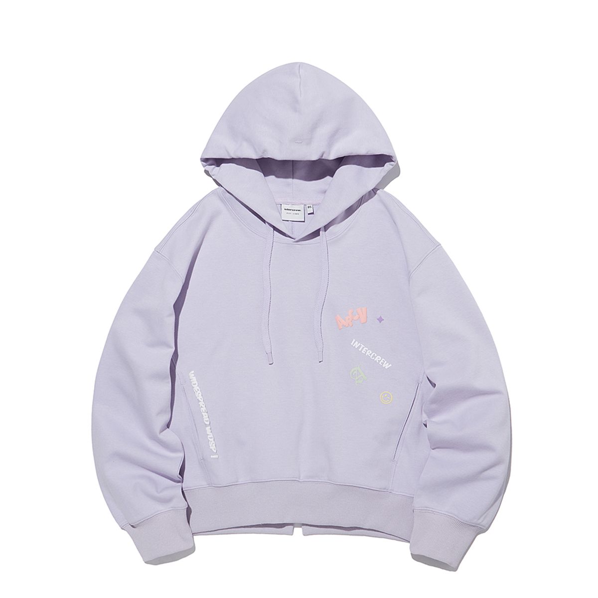 인터크루(INTERCREW) [24SS] 우먼스 스몰 키치 크롭 후드풀오버 라벤더 ITY1TH52ALA