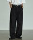 776 코튼 원턱 와이드 팬츠 - 블랙