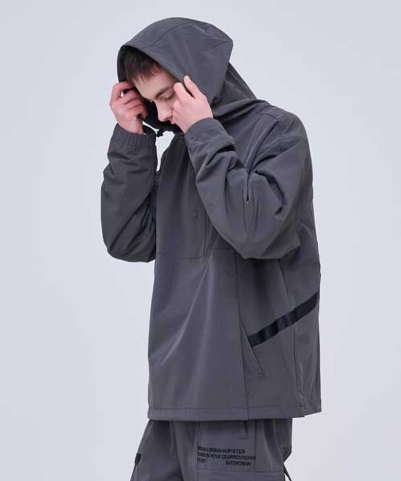 [24SS] 후드 반오픈 아노락 D카키 ITY1UJ03ADK