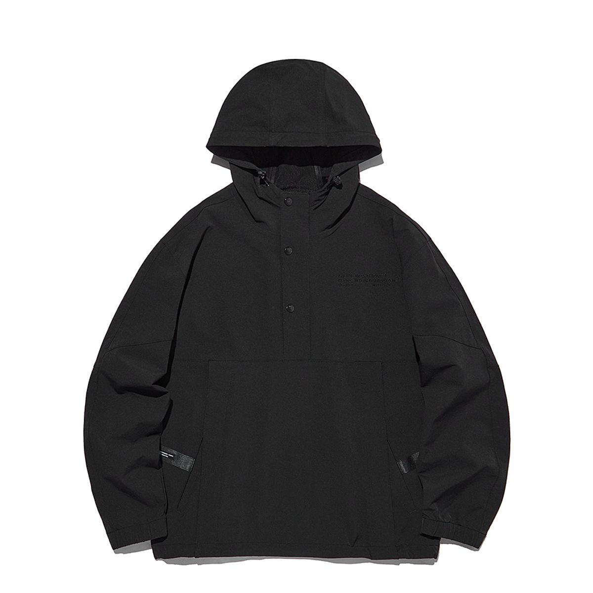 인터크루(INTERCREW) [24SS] 후드 반오픈 아노락 블랙 ITY1UJ03ABK