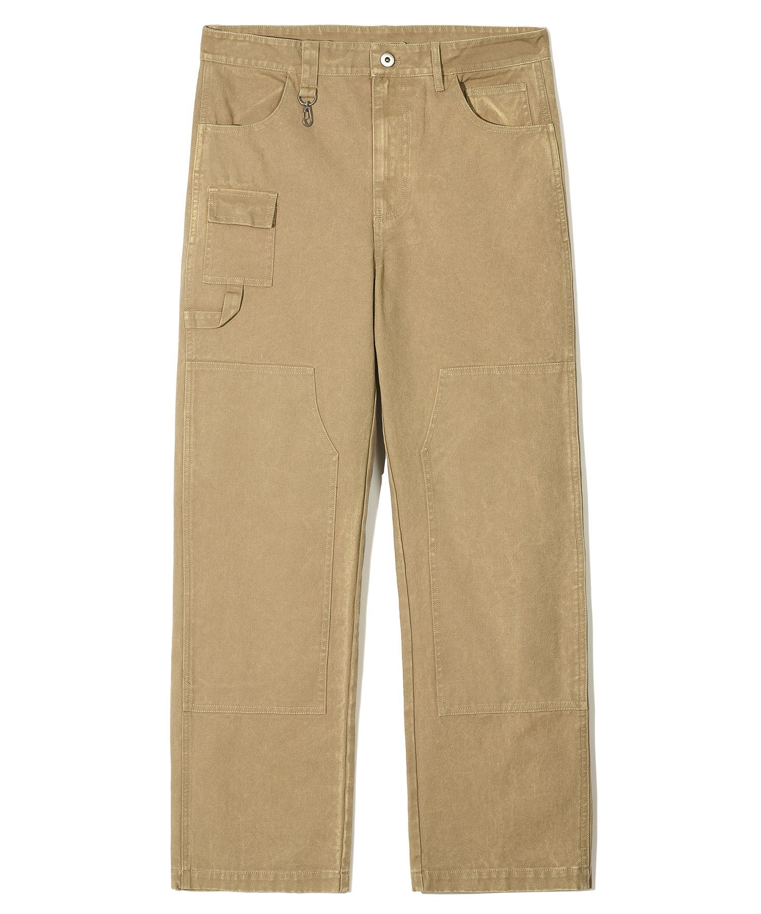 [RIBBONBIT] ☆ Carpenter Cotton Pants / Beige Carpenter Cotton Pants - Beige - RIBBONBIT