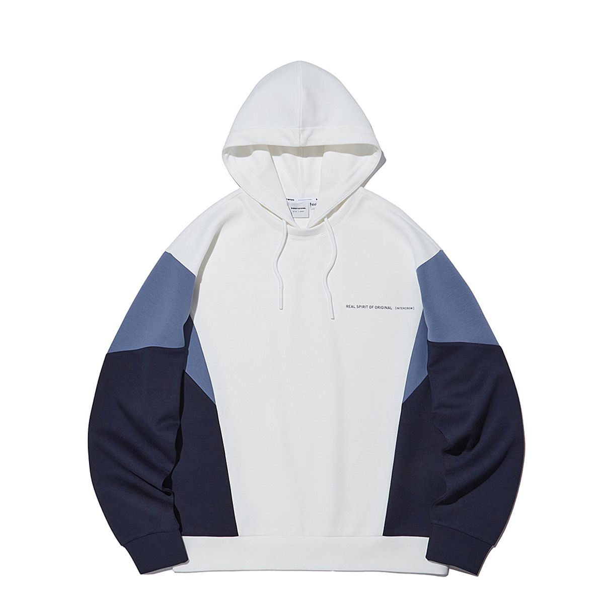 인터크루(INTERCREW) [24SS] 블럭 후드풀오버(시밀러) 화이트 ITY1TH06AWH