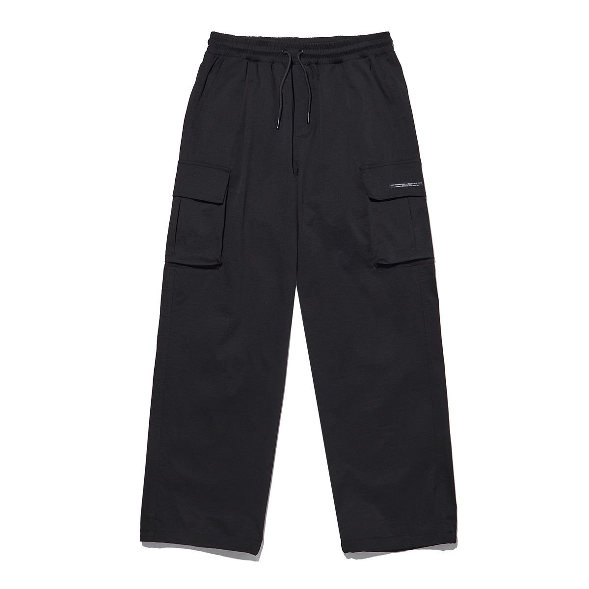인터크루(INTERCREW) [24SS] 원턱 세미와이드 카고팬츠 블랙 ITY1PL01ABK