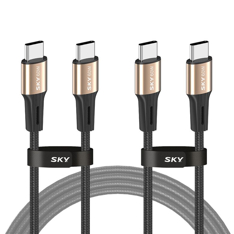 [2PACK]60W PD C to C타입 고강도 패브릭 초고속 케이블