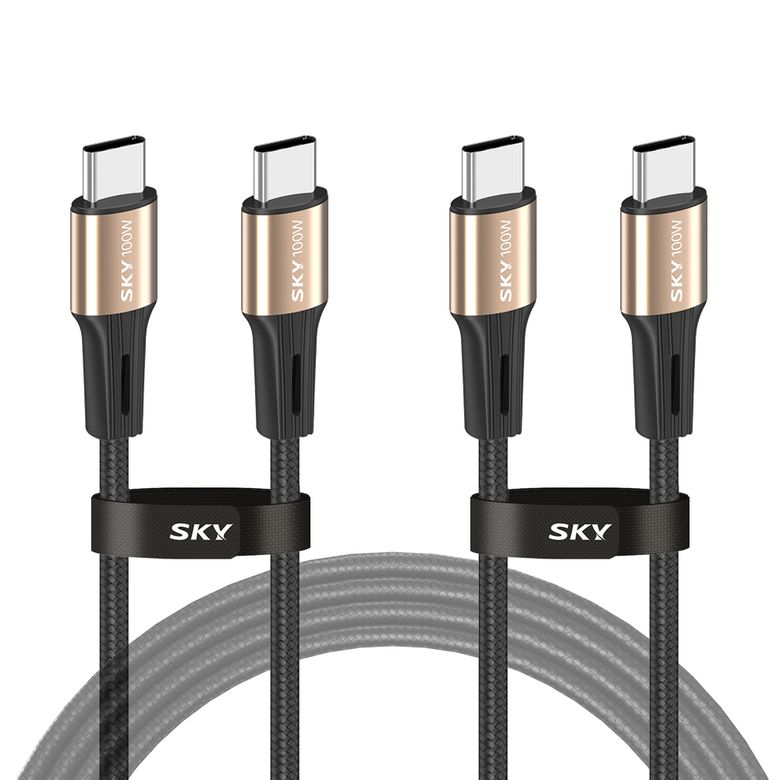 [2PACK]100W PD C to C타입 고강도 패브릭 초고속 케이블