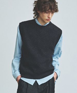 쉐기독 울 100% 라운드 베스트 CHARCOAL