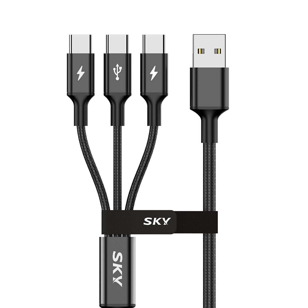스카이(SKY) 3in1 27W USB-C타입 고강도 고속충전 케이블 [C타입x3]