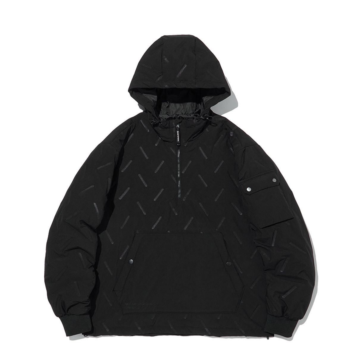 인터크루(INTERCREW) [24SS] 고주파 퀄팅 후드아노락 블랙 ITY1UP06ABK
